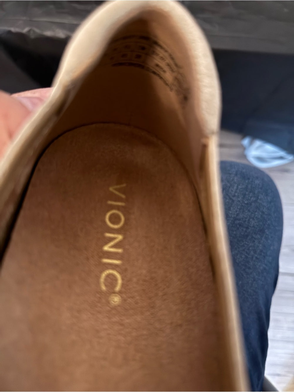 Vionic Gold Mary Jane Flats with Cushioned Platform