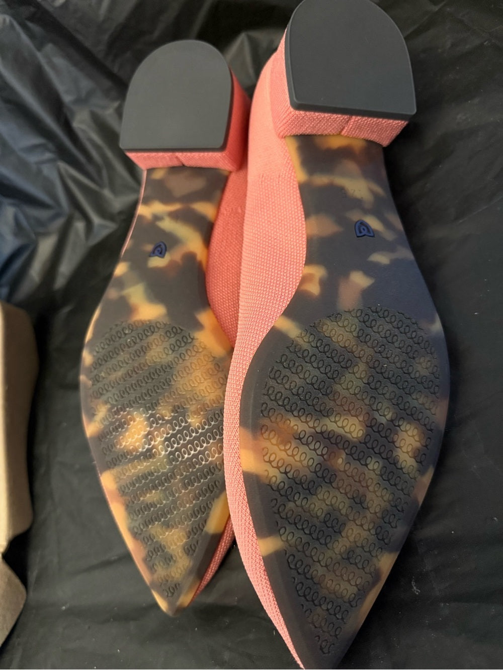 Rothy's Coral Pink Pointed-Toe Low Heel Pumps