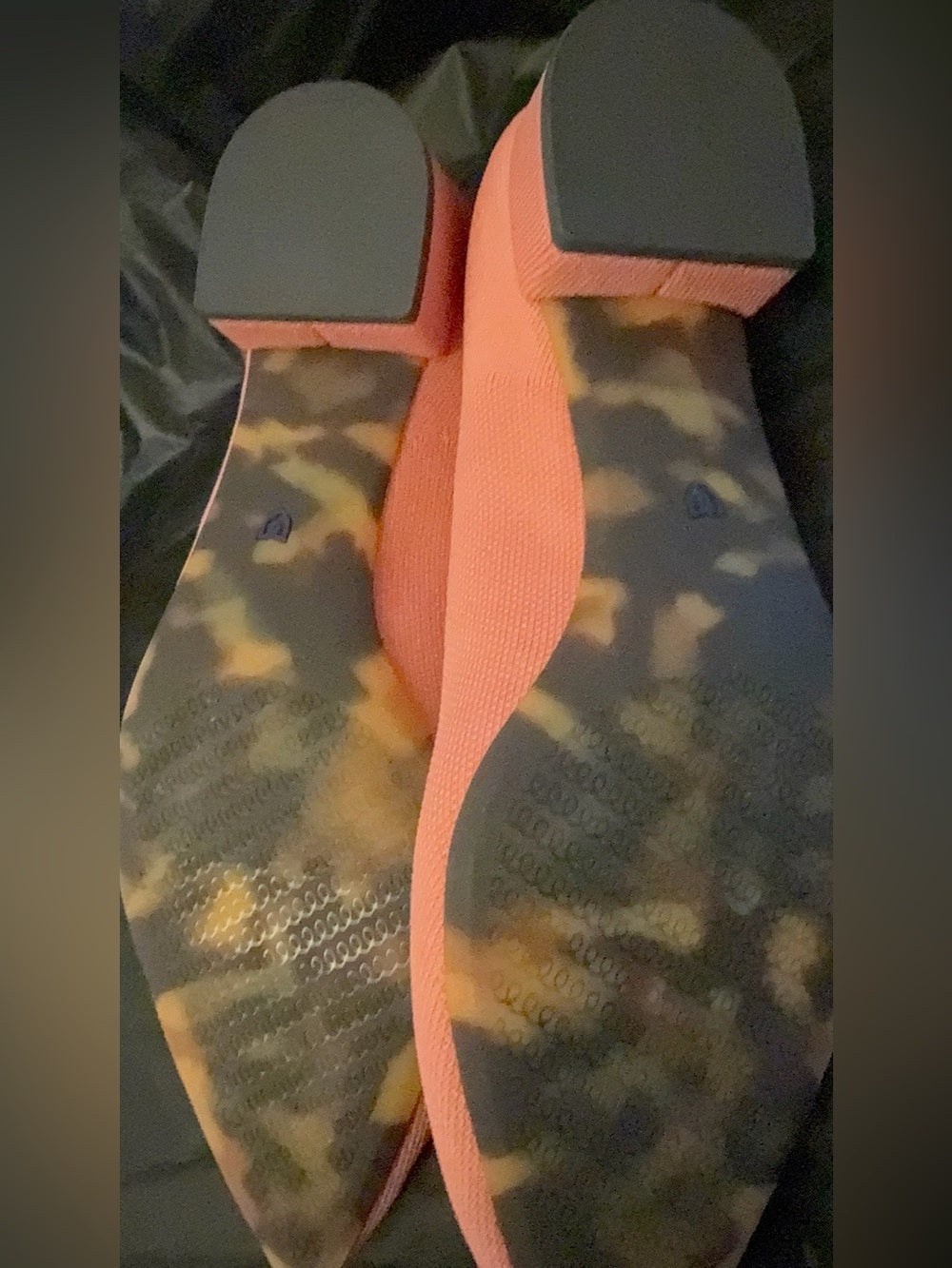 Rothy's Coral Pink Pointed-Toe Low Heel Pumps