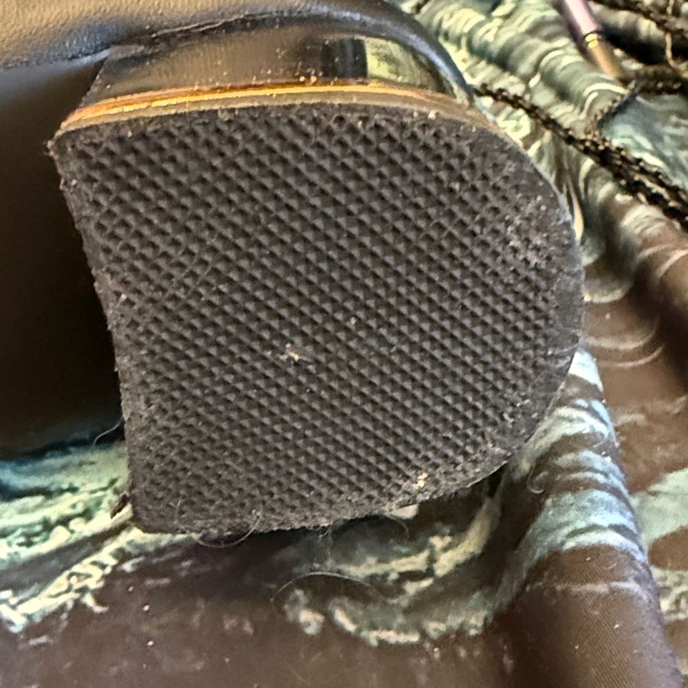 Black A Little Over-the-Knee Lace-Trim Block Heel Boots