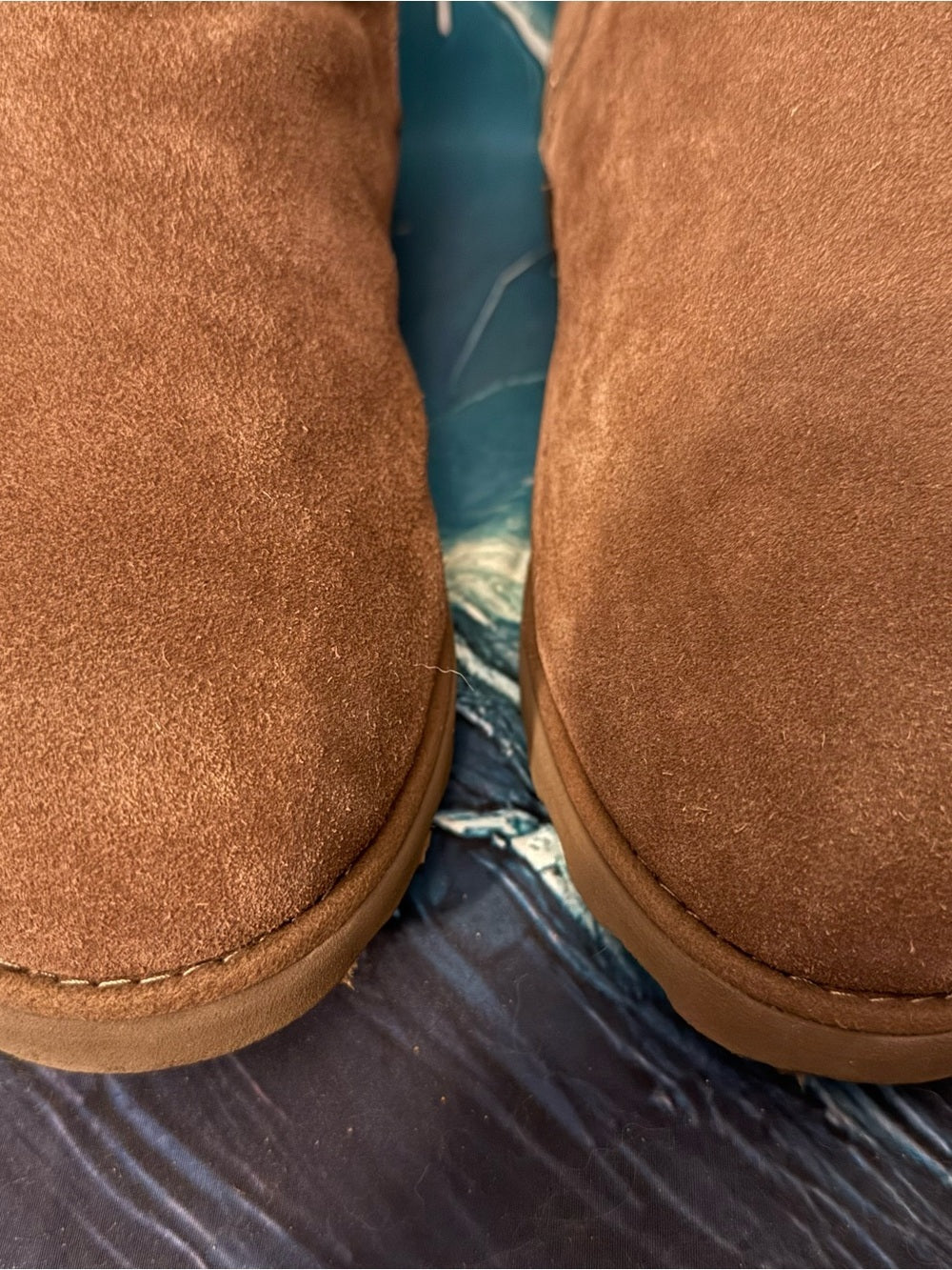 BearPaw Brown Suede Faux-Fur Tall Winter Boots with Stud Accents
