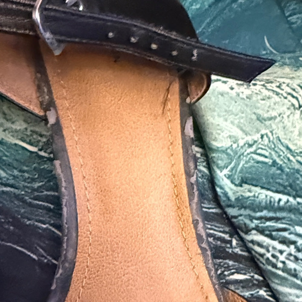 14th & Union Black Open-Toe Ankle-Strap Sandals
