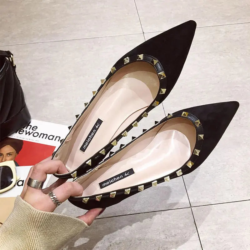 The Size Matters by House of Storms | The Siren Studded Pointed Flat