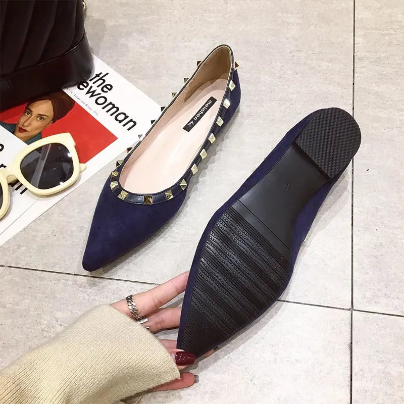 The Size Matters by House of Storms | The Siren Studded Pointed Flat